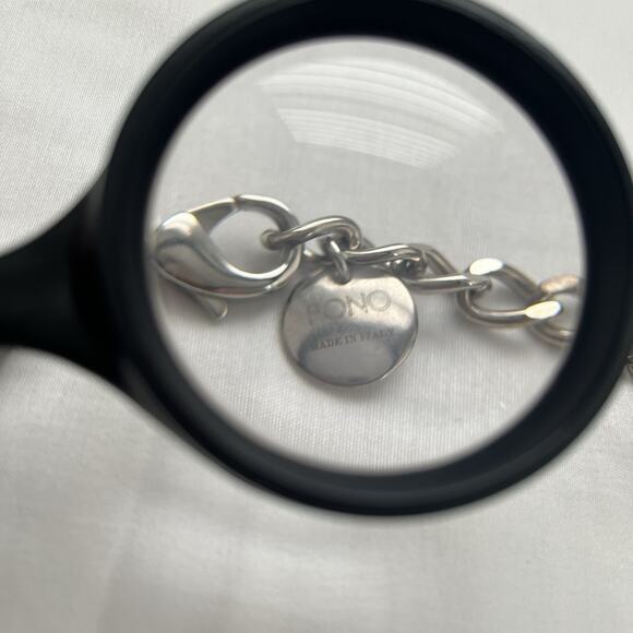 Pono Grazia Barile Necklace by Joan G Silver Italian resin link Statement piece - Picture 6 of 10